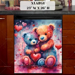 Preview of Valentine’s Teddy Bears magnet in Extra Large size.