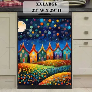 Preview of Little Whimsical Village magnet in XX Large size.