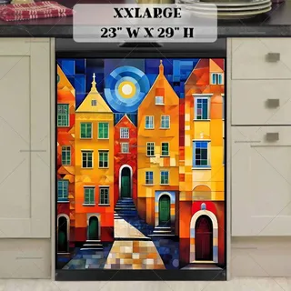 Preview of Abstract Colorful City magnet in XX Large size.