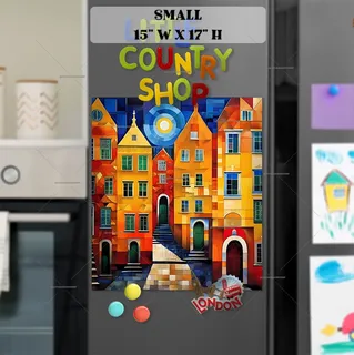 Preview of Abstract Colorful City magnet in Small size.