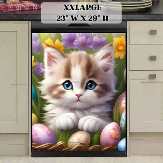 Preview of Blue Eyed Easter Kitten magnet in XX Large size.