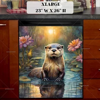 Preview of The Cutest Otter in the Pond magnet in Extra Large size.