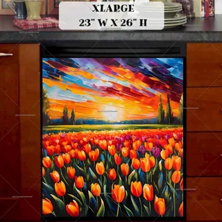 Preview of Tulip Field in the Sunset magnet in Extra Large size.