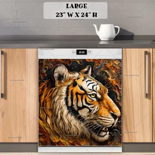 Preview of Stunning Tiger Portrait magnet in Large size.