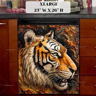 Preview of Stunning Tiger Portrait magnet in Extra Large size.