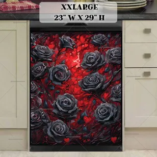 Preview of Black Valentine’s Day Roses magnet in XX Large size.