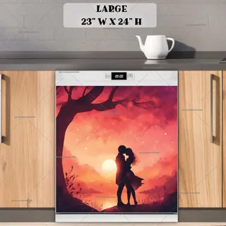 Preview of Valentine’s Couple Kissing magnet in Large size.