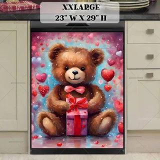 Preview of Teddy Bear with Valentine’s Gift magnet in XX Large size.