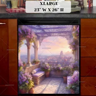 Preview of Cozy Balcony in Paris magnet in Extra Large size.