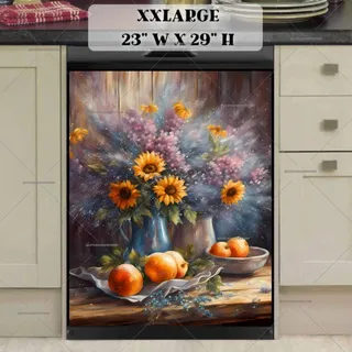 Preview of Still Life Oranges and Wildflowers magnet in XX Large size.