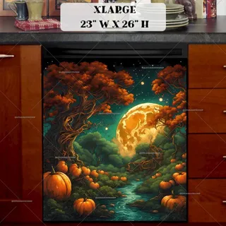 Preview of Whimsical Autumn Night magnet in Extra Large size.