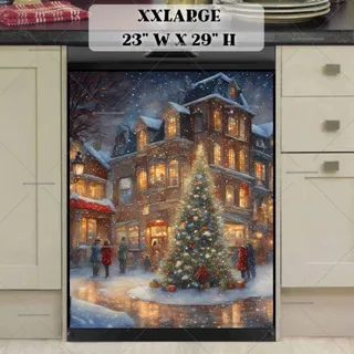 Preview of Christmas City Square magnet in XX Large size.