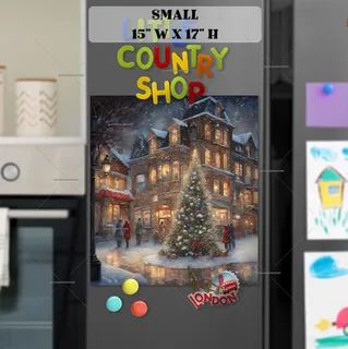 Preview of Christmas City Square magnet in Small size.