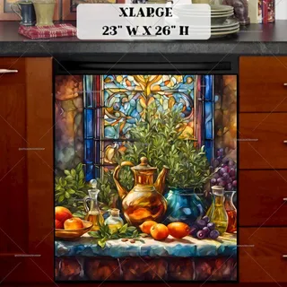 Preview of Mediterranean Kitchen Table magnet in Extra Large size.