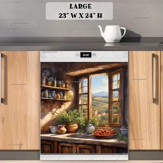 Preview of Tuscan Kitchen Window magnet in Large size.