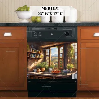 Preview of Tuscan Kitchen Window magnet in Medium size.