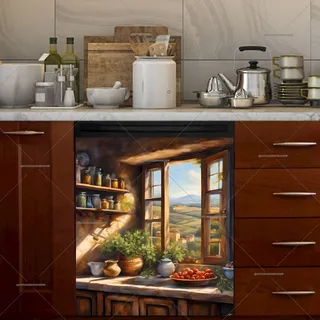 Preview of Tuscan Kitchen Window magnet.