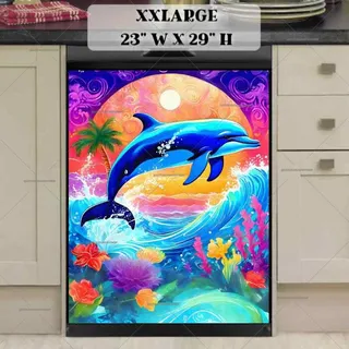 Preview of Beautiful Tropical Dolphin magnet in XX Large size.