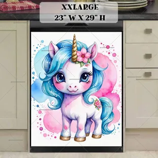 Preview of Pink and Blue Unicorn magnet in XX Large size.