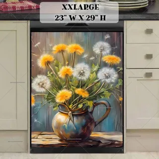 Preview of Blooming Dandelions in a Vase magnet in XX Large size.