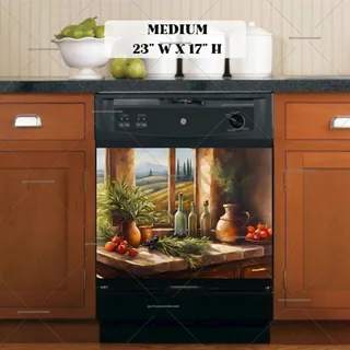 Preview of Kitchen with Olive Oil, Herbs and Fruit magnet in Medium size.