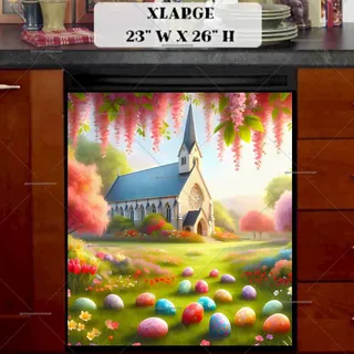 Preview of Beautiful Easter Church magnet in Extra Large size.