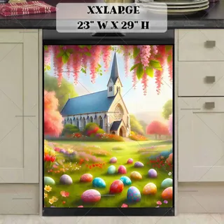 Preview of Beautiful Easter Church magnet in XX Large size.