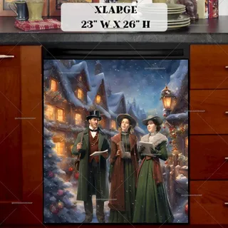 Preview of Victorian Christmas Carol magnet in Extra Large size.