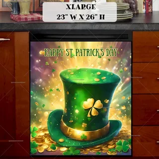 Preview of St. Patrick Day Top Hat magnet in Extra Large size.