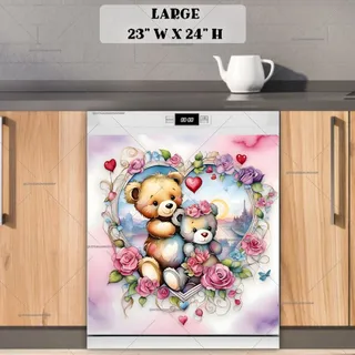 Preview of Love Teddy Bears in Paris magnet in Large size.