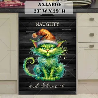 Preview of Naughty Christmas Kitten magnet in XX Large size.