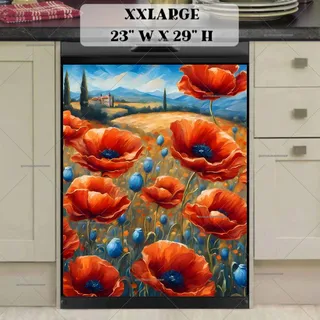 Preview of Poppy Field in Tuscany magnet in XX Large size.