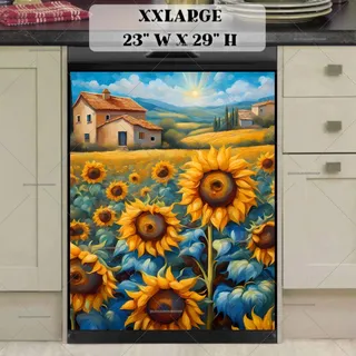 Preview of Blooming Tuscan Sunflowers magnet in XX Large size.