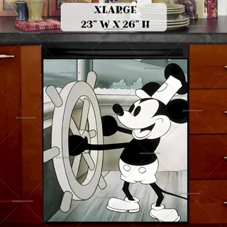 Preview of Mickey Mouse – Steamboat Willie magnet in Extra Large size.