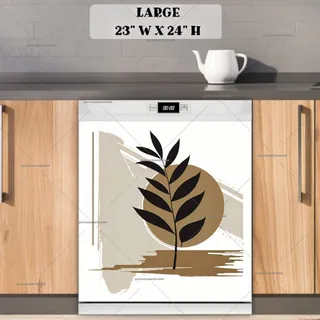 Preview of Modern Abstract Plant and Shapes magnet in Large size.