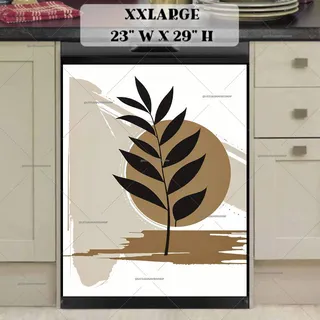 Preview of Modern Abstract Plant and Shapes magnet in XX Large size.