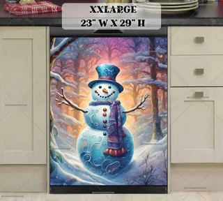 Preview of Pretty Snowman in the Woods magnet in XX Large size.