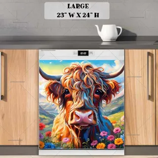 Preview of Archie the Highland Cow magnet in Large size.