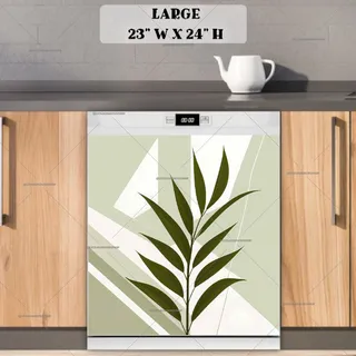 Preview of Mid-Century Geometric Forest Plant magnet in Large size.