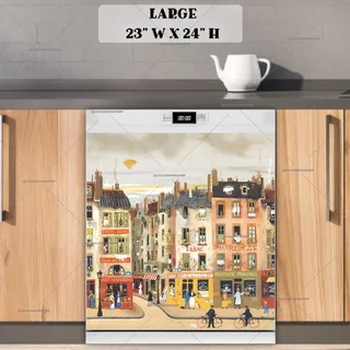 Preview of French Street Market by Michel Delacroix magnet in Large size.