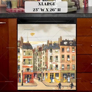 Preview of French Street Market by Michel Delacroix magnet in Extra Large size.