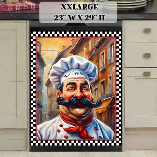 Preview of Italian Chef with a Big Moustache magnet in XX Large size.