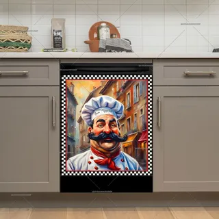 Preview of Italian Chef with a Big Moustache magnet.