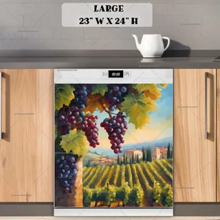 Preview of Tuscan Landscape with Winery magnet in Large size.