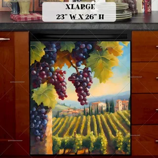 Preview of Tuscan Landscape with Winery magnet in Extra Large size.