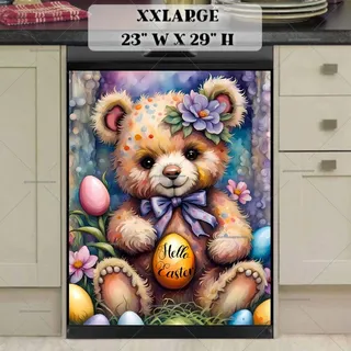 Preview of Easter Teddy Bear and Eggs magnet in XX Large size.