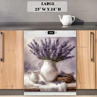 Preview of Rustic Lavender Design magnet in Large size.