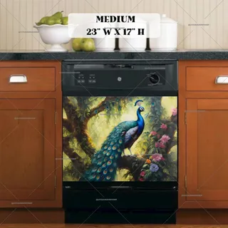 Preview of Pretty Peacock in the Jungle magnet in Medium size.