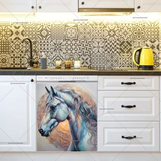 Preview of Beautiful Mandala Horse magnet.