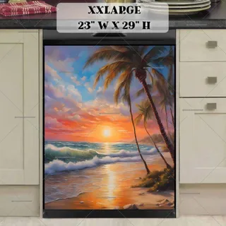 Preview of Tropical Sunset Beach magnet in XX Large size.